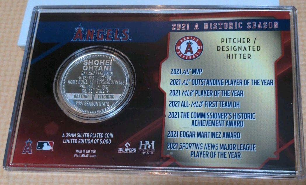 2021 大谷翔平 A HISTORIC SEASON シルバーコインカード 2021 大谷翔平 A HISTORIC SEASON シルバーコインカード